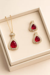 Zircon Locket Set-49 (Maroon)